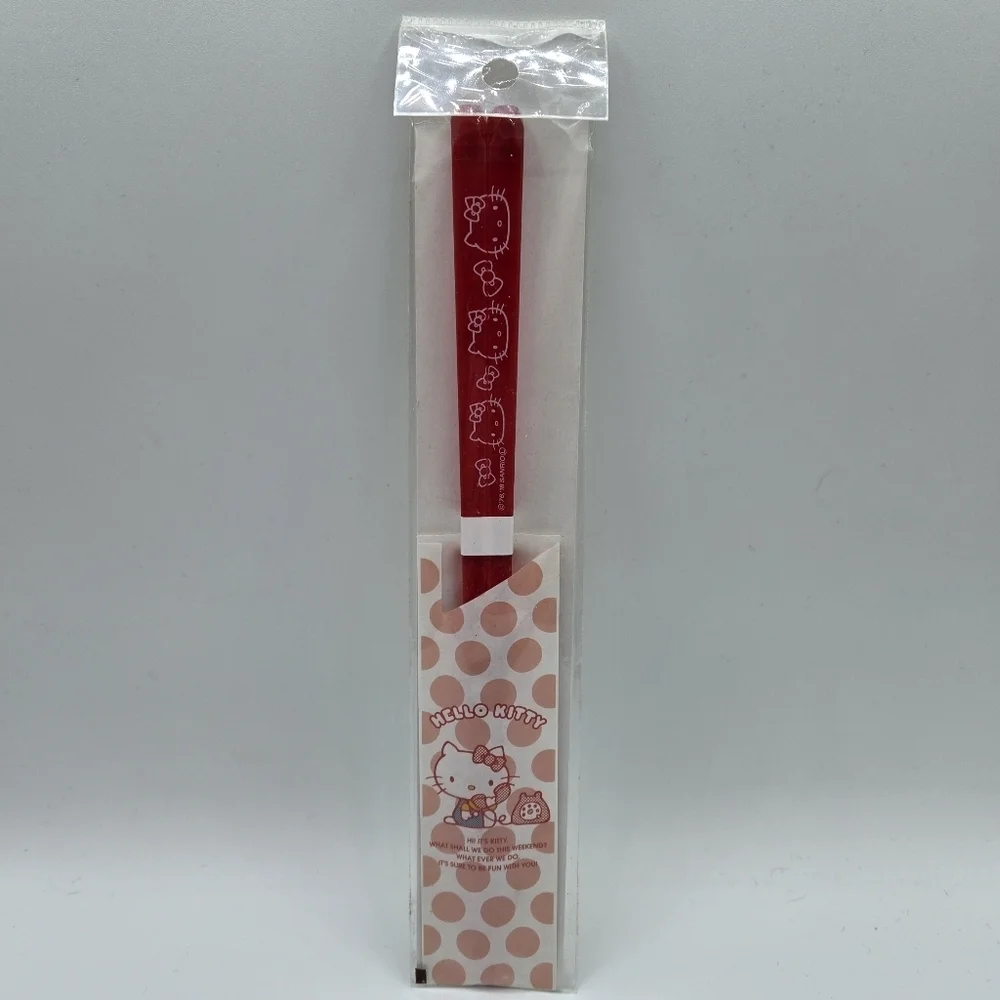 Sanrio Hello Kitty Transparent Chopsticks Red